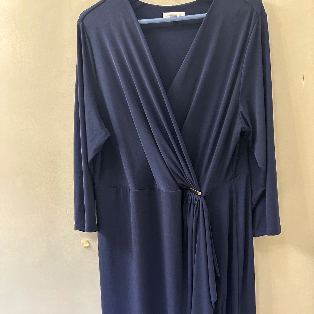 Dark blue long sleeve dress